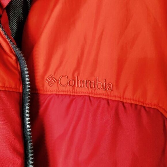 Columbia Omni Heat Men XXL Thermal Comfort Inter Exchange Orange Puffer Jacket - Picture 2 of 7